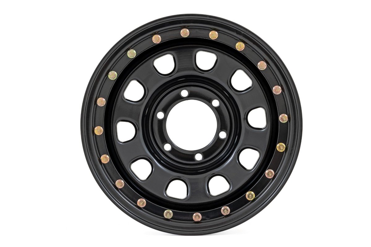 GMC V1500 Simulated Bead Lock Wheel - Rough Country - 10-slot D-window design - Black - 1987